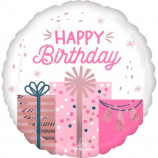Кулька фольгована з гелієм Круг HB Подарунки 18"(45см)
